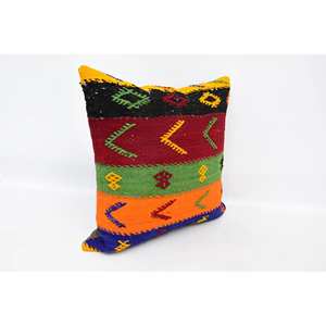 หมอน kilim ขนสัตว์หลากสี24x24นิ้วหมอนปักลายวินเทจเทคนิคการทอ - Product Image 3