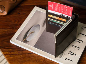 Portefeuille de voyage de luxe marron foncé bloquant la RFID en cuir véritable étui pour carte d'embarquement - Product Image 3