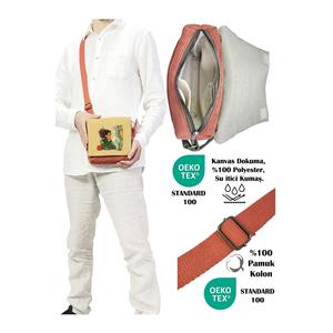 Borsa a tracolla in tela intrecciata con stampa a tracolla borsa idrorepellente 5 scomparti 18x18cm