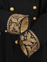 Veste à double boutonnage de style uniforme de gouverneur du Congo, de la préfecture à l'Afrique équatoriale française, avec insignes