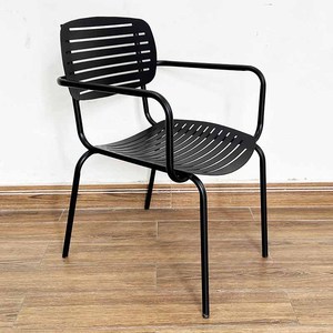 Modern Ceramic Round <b>Table</b> and 2 Powder-Coated Iron Chairs Set CBCF215 - Product Image 3