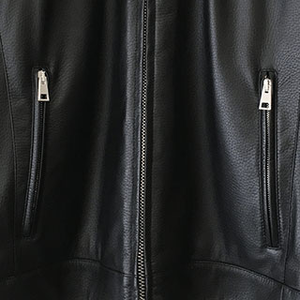 Veste coupe-vent d'hiver pour homme en cuir de mouton italien, 100% peau de mouton, fermeture éclair avant, passepoil vertical en coton - Product Image 3