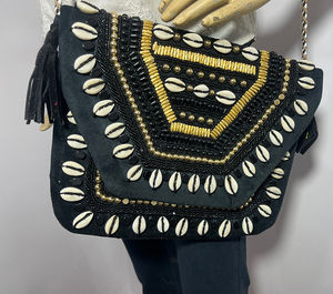 Haute qualité écologique grande capacité fermeture éclair pochette sac à main fabriqué à la main Boho Vintage Style Portable Messenger sac pour les femmes - Product Image 4