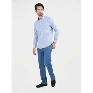 Camisa Casual de Corte Slim para Hombre Unze London PHEME, 100% Algodón Popelina, Transpirable, Manga Media - Disponible en Talla 6XL - Product Image 2
