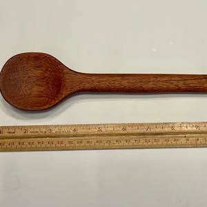 Cuillère en bois d'acacia massif, écologique, résistante, avec logo personnalisé, ustensile de cuisine en bois naturel pour les fêtes et la cuisine - Product Image 1