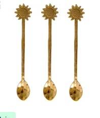 ช้อนชาชุบทองหรูหราพร้อมด้ามจับที่สง่างามสแตนเลสสตีลพรีเมี่ยมดีไซน์ทนทานสำหรับรับประทานอาหารและให้เป็นของขวัญ - Product Image 6