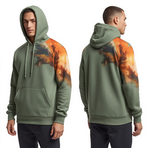Sudadera con Capucha Extra Grande de Algodón Premium, Estampado Artístico, Estilo Casual, Directo de Fábrica OEM - Product Image 4