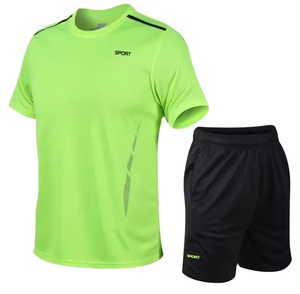 Ensembles de course à séchage rapide pour hommes, respirants, pour la randonnée, la pêche, T-shirt court, doux, élastique, tenues de sport pour la salle de gym, sports de plein air - Product Image 6