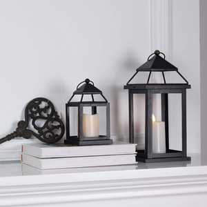 Black Metal Lantern <b>Candle</b> <b>Holder</b> Outdoor <b>Garden</b> Hanging Frame Home Wedding Festival Decor Display Detail Patio Table Accent - Product Image 6