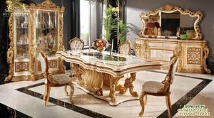 Juego de Muebles de Comedor de Estilo Barroco Francés, Lujoso Juego de Mesa de Comedor Tallada a Mano, Muebles de Comedor Reales Tallados a Mano - Product Image 6