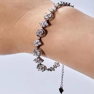 Yellow Gold Amazing design Moissanite <b>Bracelet</b> Diamond Inspired Jewelry Collection for women's - Product Image 2