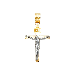 Logotipo personalizable 14K oro amarillo cobre Cruz colgante joyería de moda diamante piedra principal símbolo religioso Cristiano para Niños - Product Image 1
