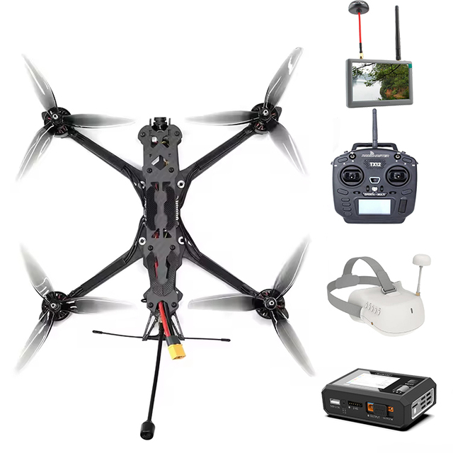 New Full Set Payload Racing professional 7 Inch FPV drone W/h VTX 1.6-10W 1200TVL Night Vision 4k Camera 6S 6000MA 60C GPS drone