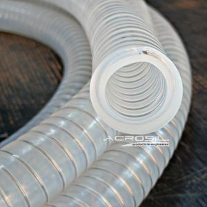 Manguera de silicona transparente trenzada de alambre SS316 de grado industrial Mangueras de goma Premium - Product Image 1