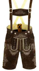 Personalizado alemán auténtico bávaro Lederhosen pantalones cortos para hombres tradicional marrón Trachten Oktoberfest con cinturón de cuero original - Product Image 6