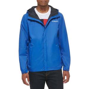 High Street Style Men's Clothing Jackets Windbreaker Custom Logo Design <b>Waterproof</b> Rain Jackets Winter Long Sleeve Blue Color - Product Image 1