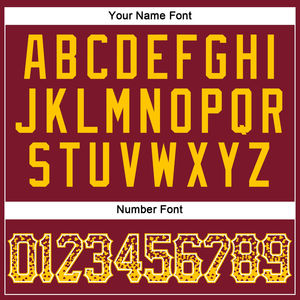 เสื้อกีฬาเบสบอลตาข่ายโพลีเอสเตอร์ระบายอากาศได้ดีสีทองสีแดงเข้มโลโก้ออกแบบได้ตามต้องการ - Product Image 5