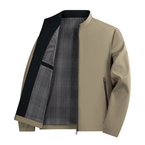 Chaqueta de Safari delgada para hombre, cierre de cremallera, invierno, peso pesado, forro polar grueso, acolchado, cálido, cuello alto, negocios formales - Product Image 2