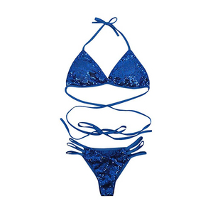 Logotipo personalizado Lentejuelas Mini Micro Tanga G String Extreme Sheer Bikini Proveedor Trajes de baño para mujeres - Product Image 4