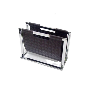 Revistero de Metal de cuero, soporte de escritorio para oficina, Hotel y restaurante, forma personalizada, soporte de Metal para revistas y libros - Product Image 6