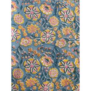 Tela de Algodón con Estampado Indio NIHARO NF-19 |   Vestidos de Mujer con Estampado Floral, 100% Algodón, Decoración del Hogar, Origen Rajasthan, 10 Metros - Product Image 1