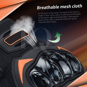 Gants de course en cuir résistant pour l'hiver, coupe-vent, respirants, durables, confortables, à doigts complets, pour la moto et la piste - Product Image 3