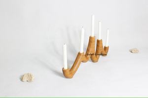 ZAM ZAM IMPEX's Premium Quality 5-Arm Mango Wood <b>Candle</b> Stick Holder Handmade Home Decoration for Easter Occasions Best Price - Product Image 3