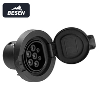 BESEN - Enchufe de Pared para Carga de Vehículos Eléctricos, 3 Fases, Tipo 2 IEC62196-2, Fácil Instalación, Conector de Cargador para Vehículos Eléctricos