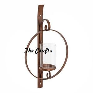 Portavelas Decorativo de Pared Color Negro Hierro, Diseño Maravilloso, Portavelas Colgante de Pared con Chimenea de Vidrio - Product Image 2