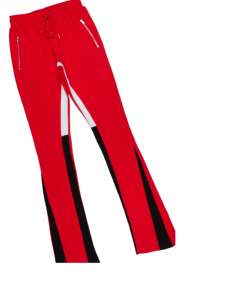 Pantalon de jogging Baggy en éponge française personnalisé 100% coton pour hommes pantalon évasé à taille haute élastique pantalon plat brodé design coloré - Product Image 4