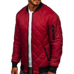 Haute qualité léger diamant matelassé hommes vol bouffant veste hiver chaud manteaux Outwear à capuche Baseball Genre Style travail - Product Image 2