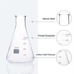 Matraz Erlenmeyer de cuello ancho Super Duty de grado de laboratorio de 2000ml hecho de vidrio de borosilicato con borde reforzado - Product Image 3
