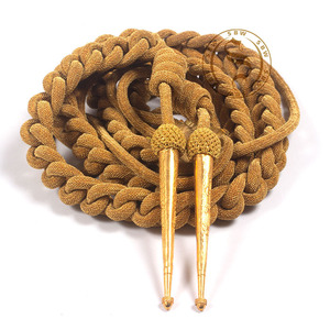Ceremonial Aiguillette White Silky with Gold Tags for Sale | Wholesale Aiguillette in Custom Color for Ceremonial Uniforms - Product Image 2