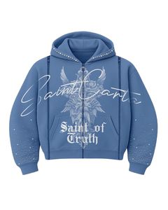 Ropa de calle de moda Diseño de diamantes de imitación Pattran Heavyweight Hoodie Calidad superior Lavado con ácido de gran tamaño Unisex Zip Up Sudaderas con capucha personalizadas - Product Image 4