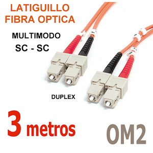 สายแพทช์ไฟเบอร์ออปติก SC-SC OM2 ดูเพล็กซ์ 3 เมตร - Product Image 1