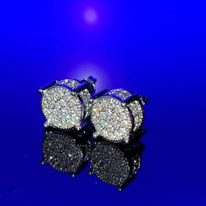 Pendientes de Diamante Moissanita con Corte Cojín, Personalizables, de Oro de 14K y Plata de Ley, Cultivados en Laboratorio, Certificados por IGI, para Mujer, de RB Gems - Product Image 4
