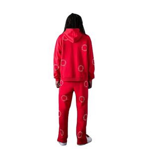Manufacturer Custom Heavyweight 100% Cotton Men's Full Zip Oversized Eco-Friendly Plus Size <b>Hoodie</b> Tracksuit Sweatsuit <b>Winter</b> - Product Image 5