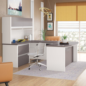 Operle Modular U-Shaped Computer <b>Desk</b> <b>DESK</b>-0063 Engineered Wood Executive <b>Desk</b> - Product Image 1