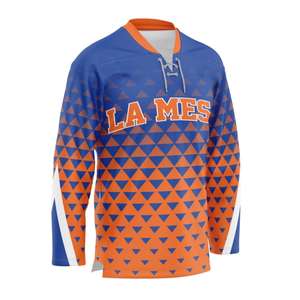 เสื้อเจอร์ซีย์เล่นฮ็อกกี้น้ำแข็งของผู้ชายเสื้อเจอร์ซีย์ทีมเยาวชนเสื้อกีฬาฮอกกี้น้ำแข็ง - Product Image 1