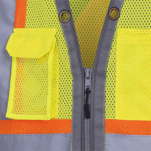 Ropa DE TRABAJO Chaleco DE SEGURIDAD reflectante Bolsillos múltiples Seguridad reflectante Hi Vis Ropa de trabajo duradera Chaleco de invierno - Product Image 5