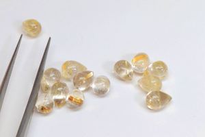 พลอยทับทิมทองมีค่าขนาด5มม. ถึง7มม. ทรงหลวมอัญมณีหลังเบี้ยสีทองทรงหลวมสำหรับทำเครื่องประดับ - Product Image 4
