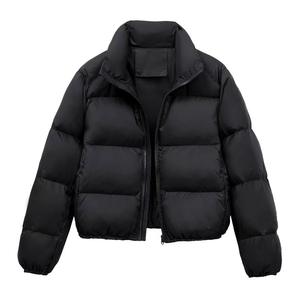 Best Quality Solid Color Long Sleeve Breathable Outdoor <b>Hooded</b> Bubble <b>Coat</b> Oversized Regular <b>Winter</b> Autumn Female Puffer - Product Image 3