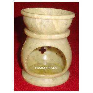 Brûleur à mazout d'arôme en stéatite naturelle de forme ronde pour la décoration de la maison grossiste et fabricant au prix le moins cher - Product Image 1