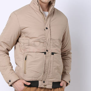 OEM logotipo personalizado impreso hombres chaqueta acolchada de invierno nueva moda brillante burbuja abrigo con material Softshell disponible para la venta al por mayor - Product Image 1