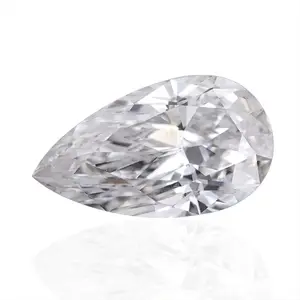 Diamanti sciolti coltivati in laboratorio D colore VVS chiarezza sintetico forma di pera diamante bianco produttore per la creazione di gioielli per sal