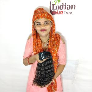 100% couleur naturelle noir pas cher faisceaux non transformés vierge brut machine double trame cuticule aligné extensions de cheveux humains indiens - Product Image 2