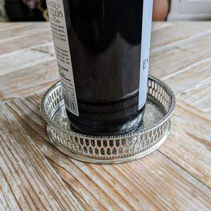 Metal <b>Bottle</b> <b>Coaster</b> for Dining Table Home Bar Kitchen Decor Handmade Durable Drinkware Accessory Set Gift - Product Image 3