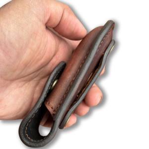 Funda de cuero de artesanía fina hecha en fábrica de alta calidad para cuchillos de hoja de 4 pulgadas - Product Image 5