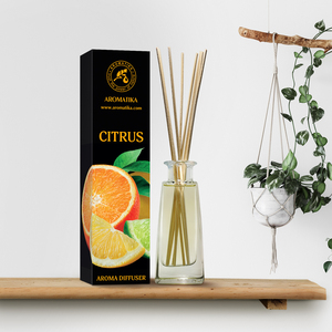 Aromatika Citrus <b>Reed</b> <b>Diffuser</b> 100ml Glass Bottle Fresh Scent Long Lasting Room Fragrance - Product Image 4