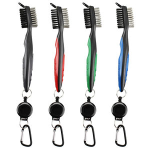 Nettoyeur de rainures de brosse de club de golf Mousqueton en aluminium rétractable de 2 pieds léger et élégant se fixe facilement au sac de golf nouveau - Product Image 2